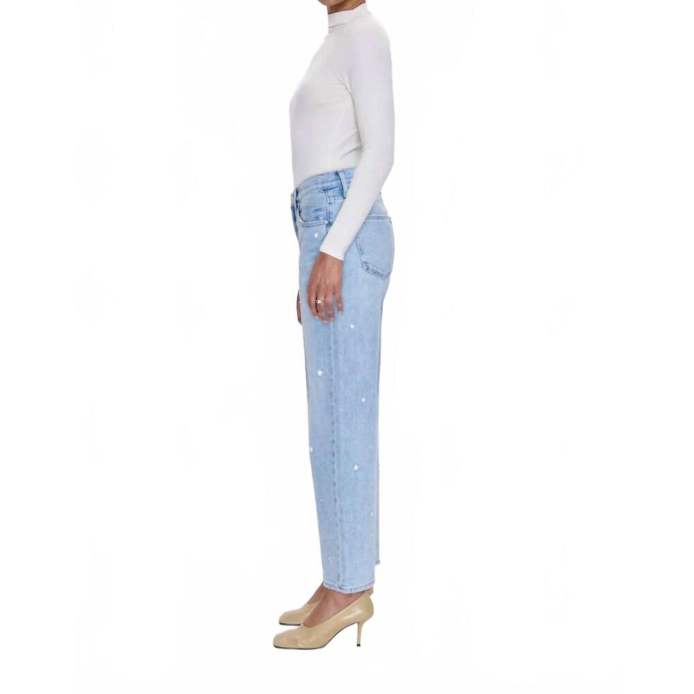 NEW PISTOLA lexi mid rise bowed straight jeans in stellar vintage - Picture 4 of 5